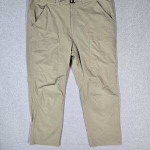Free Soldier Men Pants 40 Khaki Nylon Cargo Tactical Straight Belted 30" Inseam